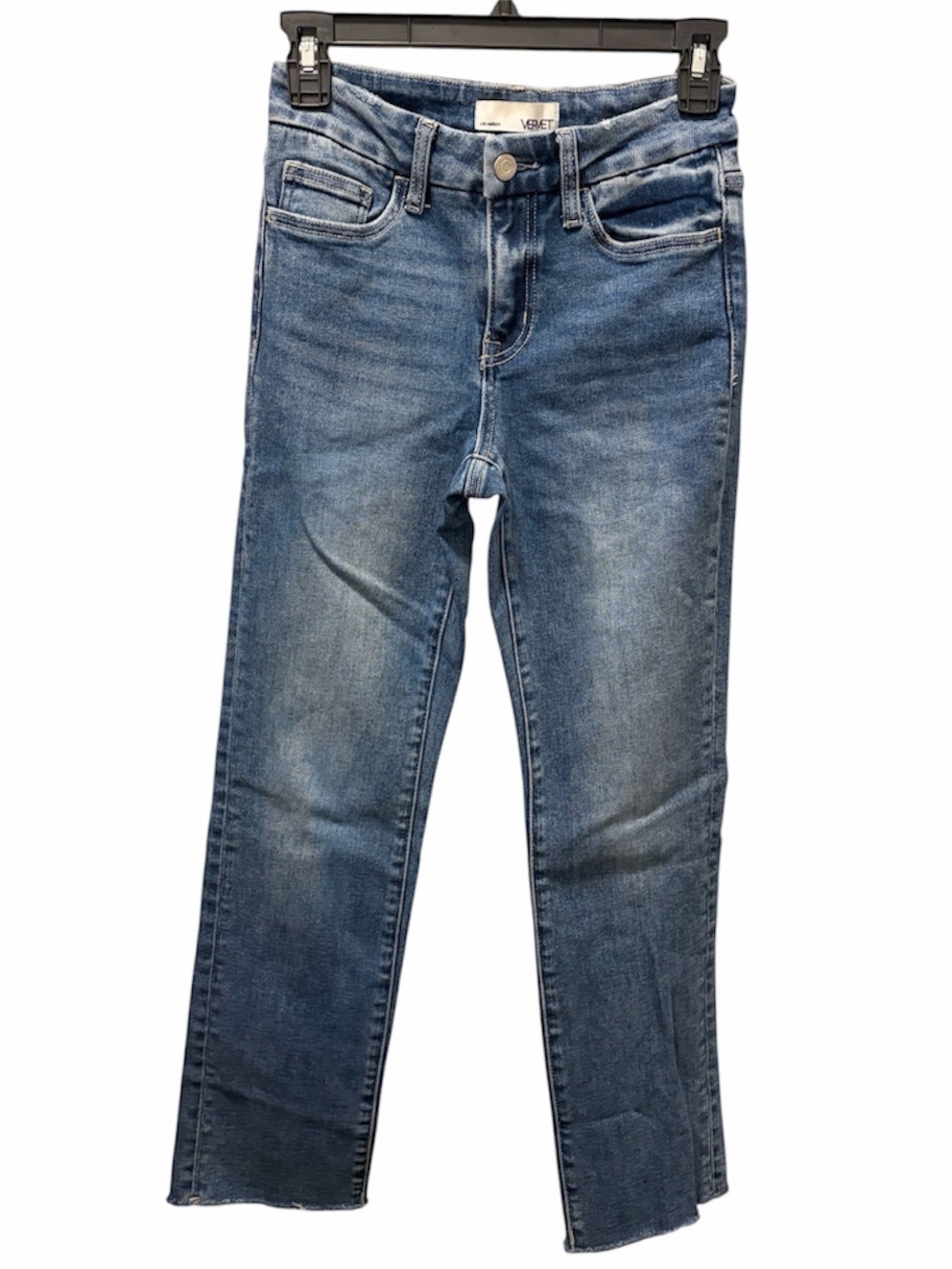 VERVET BY FLYING MONKEY Medium Blue Cropped Women's Jeans